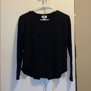 XS black cross back shirt